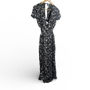 RVCA Black Floral Maxi Dress Sz S Women